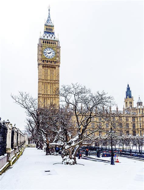 Big Ben In Snow London Uk Photograph By Doug Armand