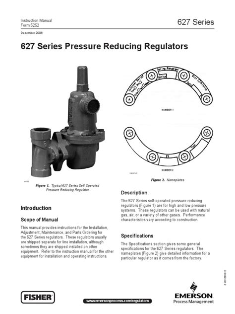 Fisher 627 Regulator Valve Pressure