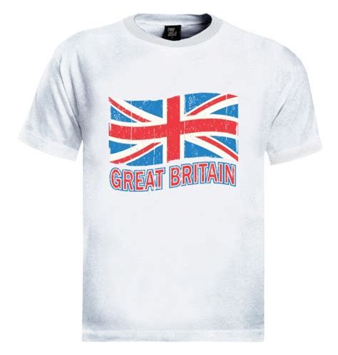 Great Britain Flag T Shirt Distressed Union Jack British Uk Pride