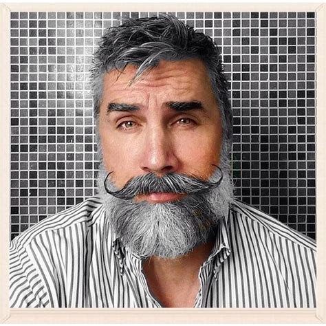 Instagram Hot Beards Grey Beards Handlebar Mustache Beard No