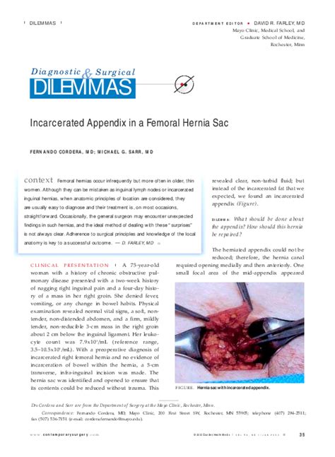 Pdf Appendix In Femoral Herniapdf Fernando Cordera