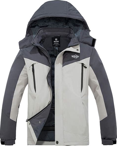Wantdo Mens Mountain Ski Jacket Waterproof Rain Coat Windproof Winter