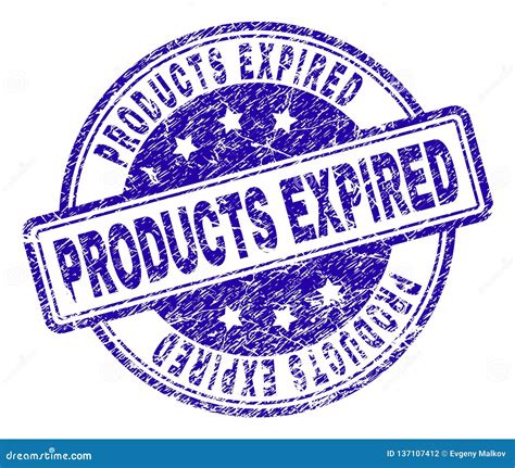 Scratched Textured Products Expired Stamp Seal Stock Vector