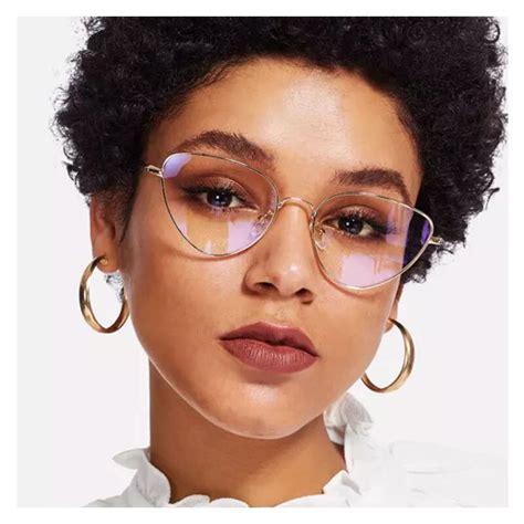 vintage cat eye glasses frame women female retro gold metal frame optical spectacles sexy cute