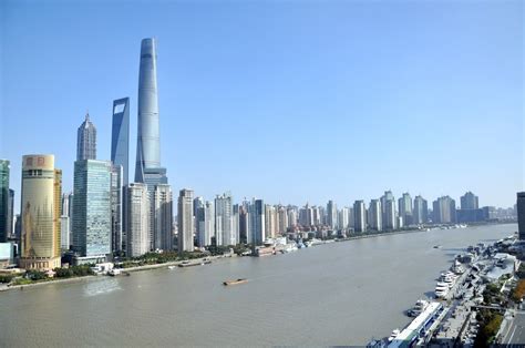 High Rise Buildings On The Huangpu River Shanghai Free Image Download
