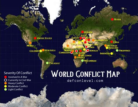 World Conflict Maps Map Of Current Conflicts And Wars