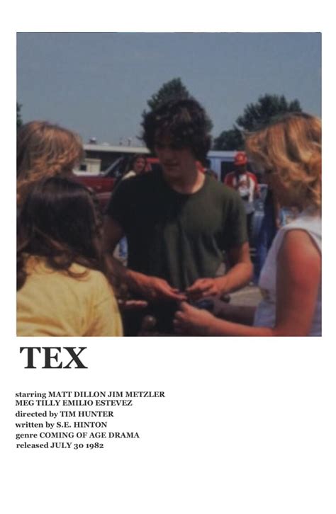Tex Movie Poster In Matt Dillon Babe Matt Dillon Iconic Movie Posters