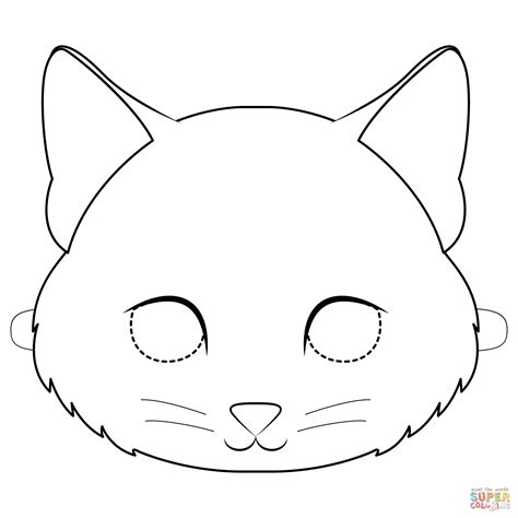 54+ Free Print Cat Mask Coloring Pages | MoniqueVeronica