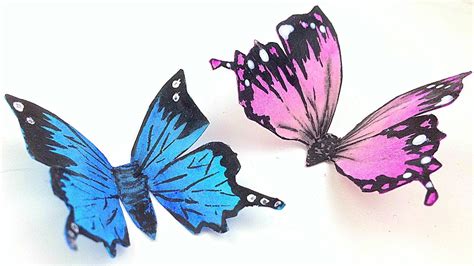 Unique style and superior quality, peruse our collection here featuring over 50, 3d butterfly wall art. How To Make 3D paper butterfly craft ideas / butterflies ...