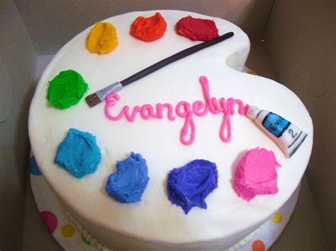 Paint Palette Cake Art Birthday Cake Painting Birthday Party Artist