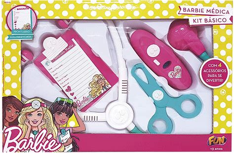 Kit Infantil Médico Básico Barbie Fun Divirta Se Loja