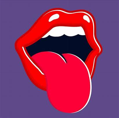 Tongue Mouth Sticking Vector Screaming Loud Illustration