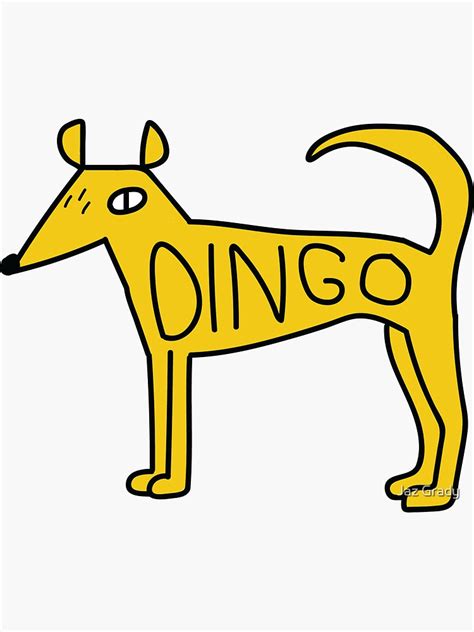 Dingo Dog Sticker Sticker By Strangerandfict Redbubble