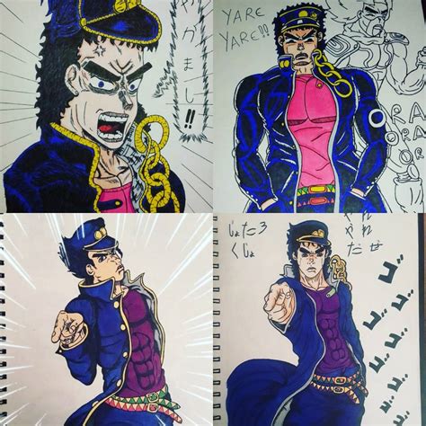 Evolution Of My Jotaro Drawings By Ylibai On Deviantart