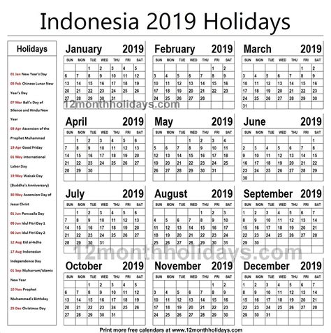Dashing 2020 Indonesia School Holiday Calendar Pdf School Holiday