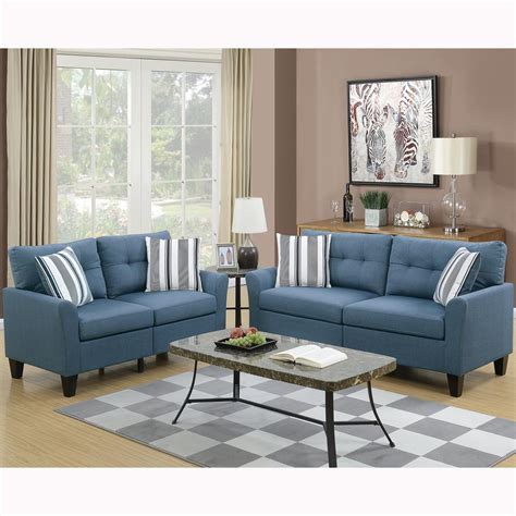 If you're attending a wedding and want to make an impression, without upstaging the start with royal blue and then take a trip to the other side of the color wheel. Venetian Worldwide Sardinia 2-Piece Blue Sofa Set-VENE ...