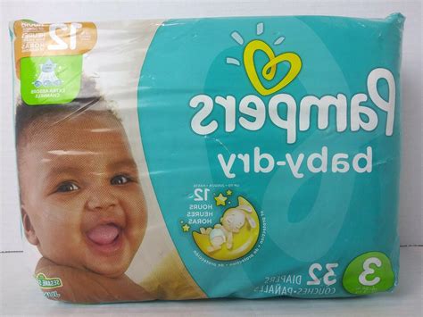 Pampers Baby Dry Disposable Diapers Size 3 32 Count