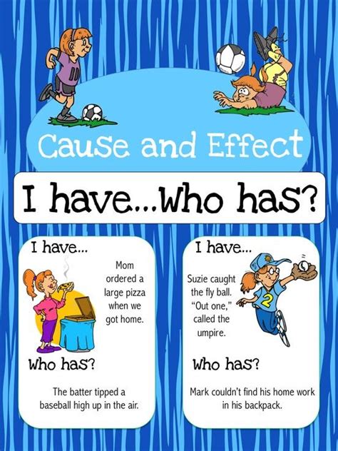 I Have Who Has Cause And Effect Game Reading Classroom Teaching