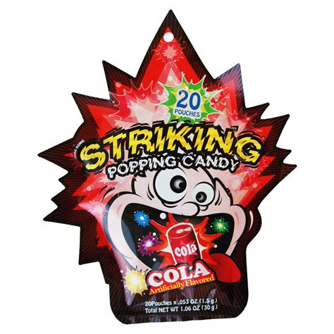 Striking Popping Candy Cola Flavour 30g Poppin Candy