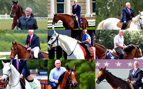 Mike Pence Riding A Horse Stable Diffusion Openart