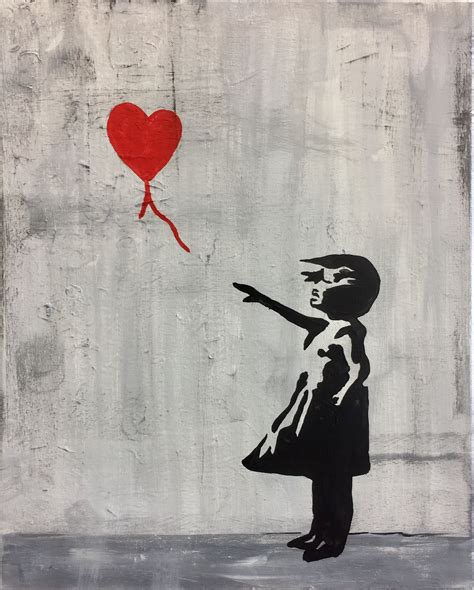 Banksy Girl With A Balloon Banksy Street Art Street Graffiti