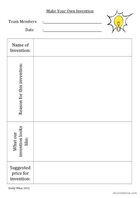 Make Your Own Invention Warmer Fill English Esl Worksheets Pdf Doc