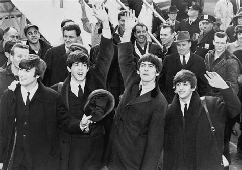 At Jfk Airport Beatles Fans Celebrate 50th Anniversary Of British