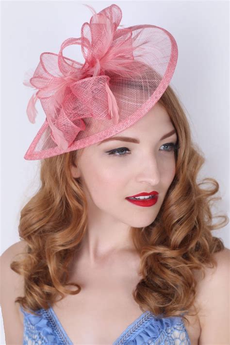 penny fascinator pink in 2020 fascinator pink fascinator fascinator hats