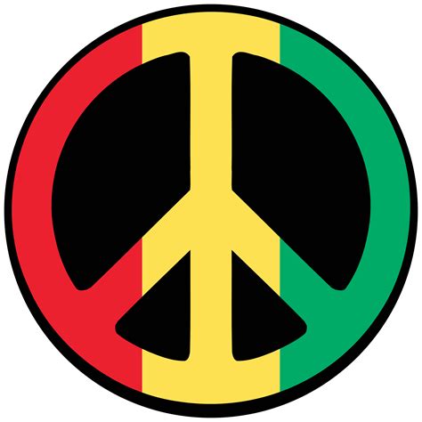 Yellow Peace Sign Logo