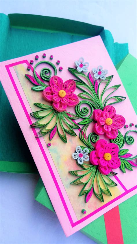 Paper Quilling Cards Set Of 5 Cards Handmade Cards All Etsy
