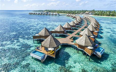 Resort Huts Tropics Ocean Hd Wallpaper Peakpx