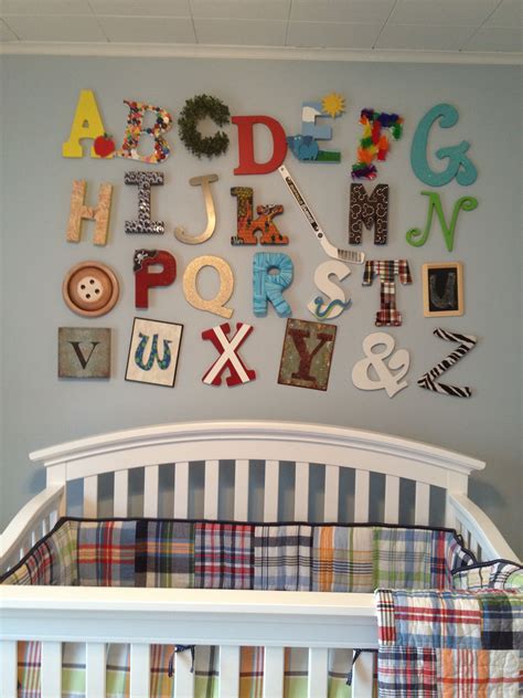 Alphabet Wall That I Made For The Nursery Alphabet Wall White