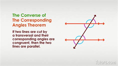 Corresponding Angles Definition Theorem And Examples