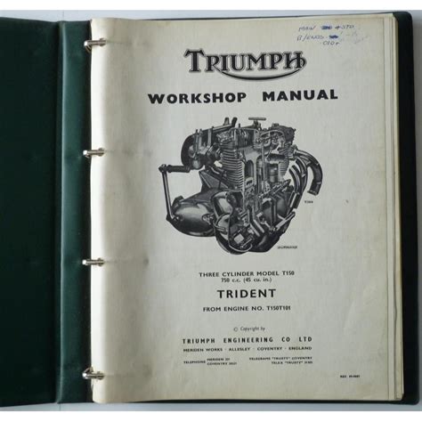 Original Triumph T150 Trident 750cc 3 Cylinder Workshop Manual Ref 99 0887