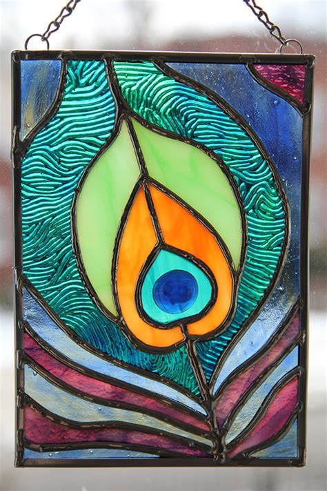 Variations of texture and color are part of the process. Peacock Feather Stained Glass on Behance