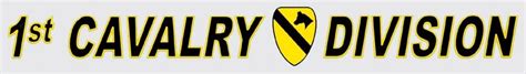 1st Cavalry Division Window Strip Decal