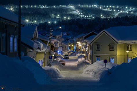 Winter Night Winter Night In Kongsberg Norway Gc Photography