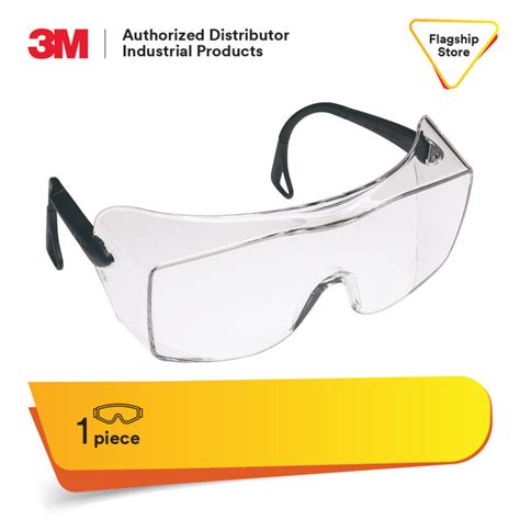 3m™ ox™ protective eyewear 2000 12166 clear anti fog lens black secure grip temple lazada