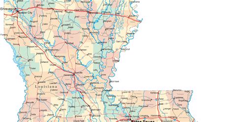 Map Of Louisiana Cities And Roads