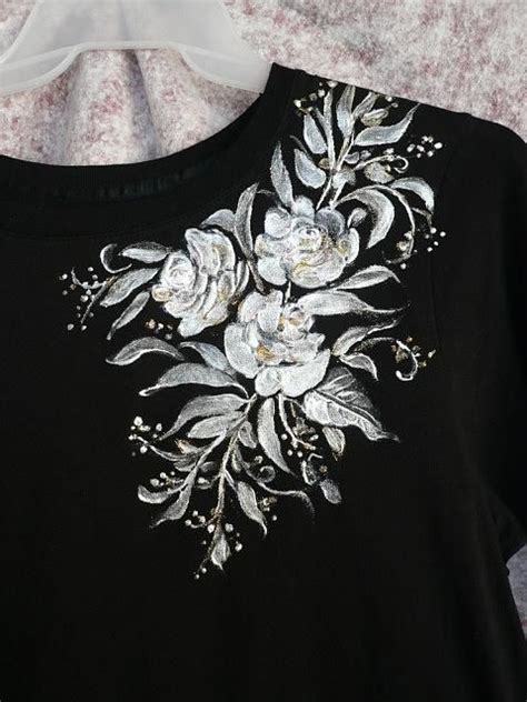Women skew neck long sleeve sweatshirt paint splatter print loose top blouse. Hand Painted T- Shirt by Karin Dawn Kelshall- Best | Painted clothes, Paint shirts, Fabric paint ...