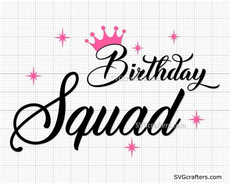 Birthday Squad Svg Birthday Queen Svg Happy Birthday Svg Etsy