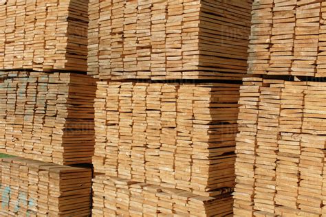Piles Of Cut Lumber In A Timber Yard Stock Photo Dissolve