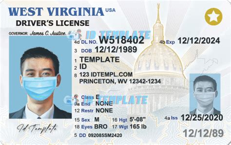 West Virginia Driving License Psd Template Driving License Template