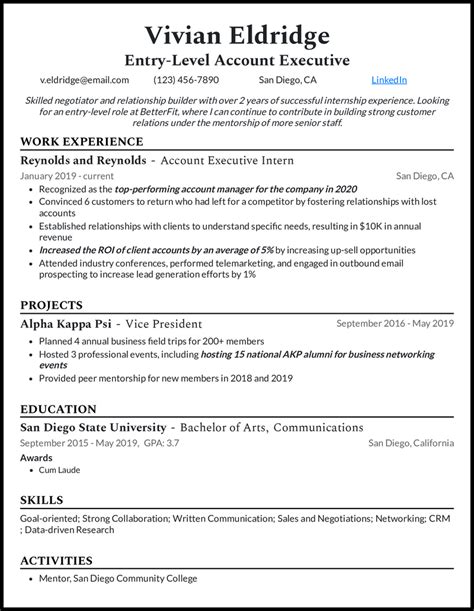 12 account executive resume examples for 2024