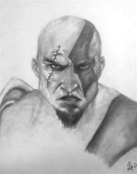 Kratos Drawing By Gearsgirl6295 On Deviantart