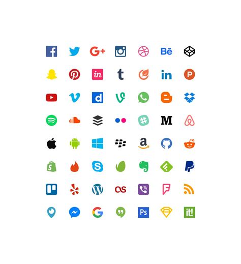 50 Free Flat Social Media Icons Icons Fribly