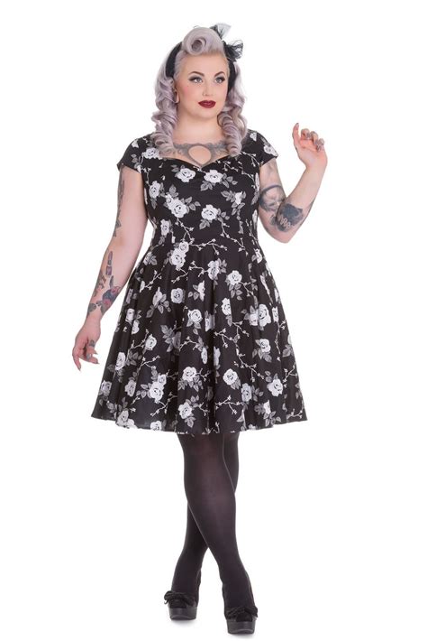 Natalie Dress Plus Size Plus Size Goth Rockabilly Style Dress Plus Size Rockabilly