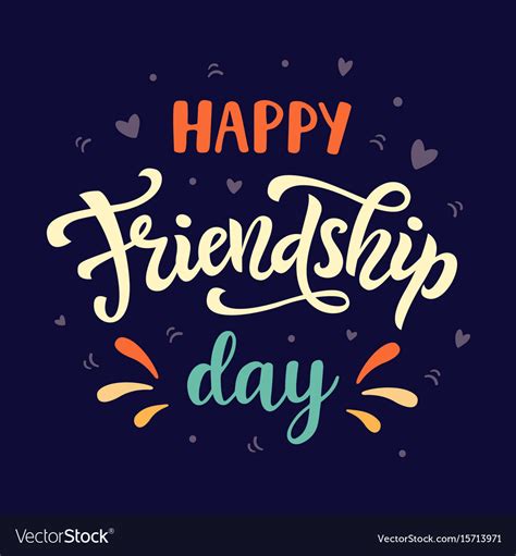 Happy Friendship Day Poster Royalty Free Vector Image