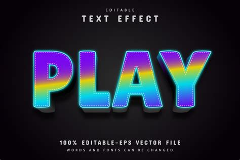 Play Text Editable 3d Text Effect Graphic By Aglonemadesign · Creative