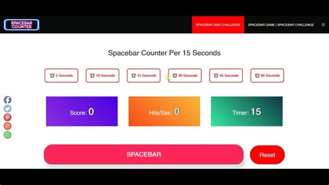Spacebar Counter Spacebar Clicker Spacebar Speed Test Youtube